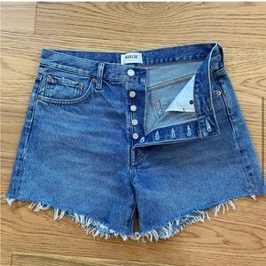 AGOLDE Parker Long Short Denim Cutoffs Jean Shirts Size 28